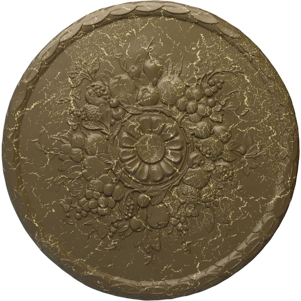 Ekena Millwork Anthony Harvest Medallion (Canopies up to 2 1/8"), 22 1/2"OD x 1 1/4"P, Mississippi Mud Crackle CM22ATMMC - main